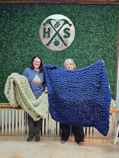 1/12 Private Party Funday Chunky Yarn Throw Workshop 5pm