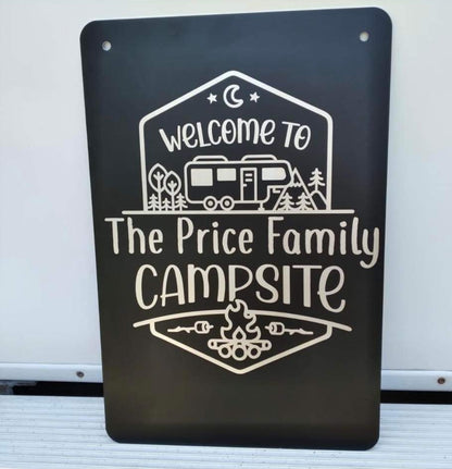 Engraved Two Sided Aluminum Garden Flag or Wall Sign.